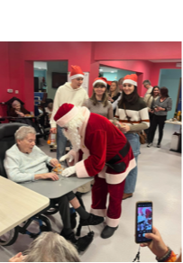 Le Père Noël en pleine action